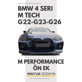 Bmw 4 Serisi M Tech G22 G23 G26 (2020 - 2022) M Performance Ön Lip (Plastik)