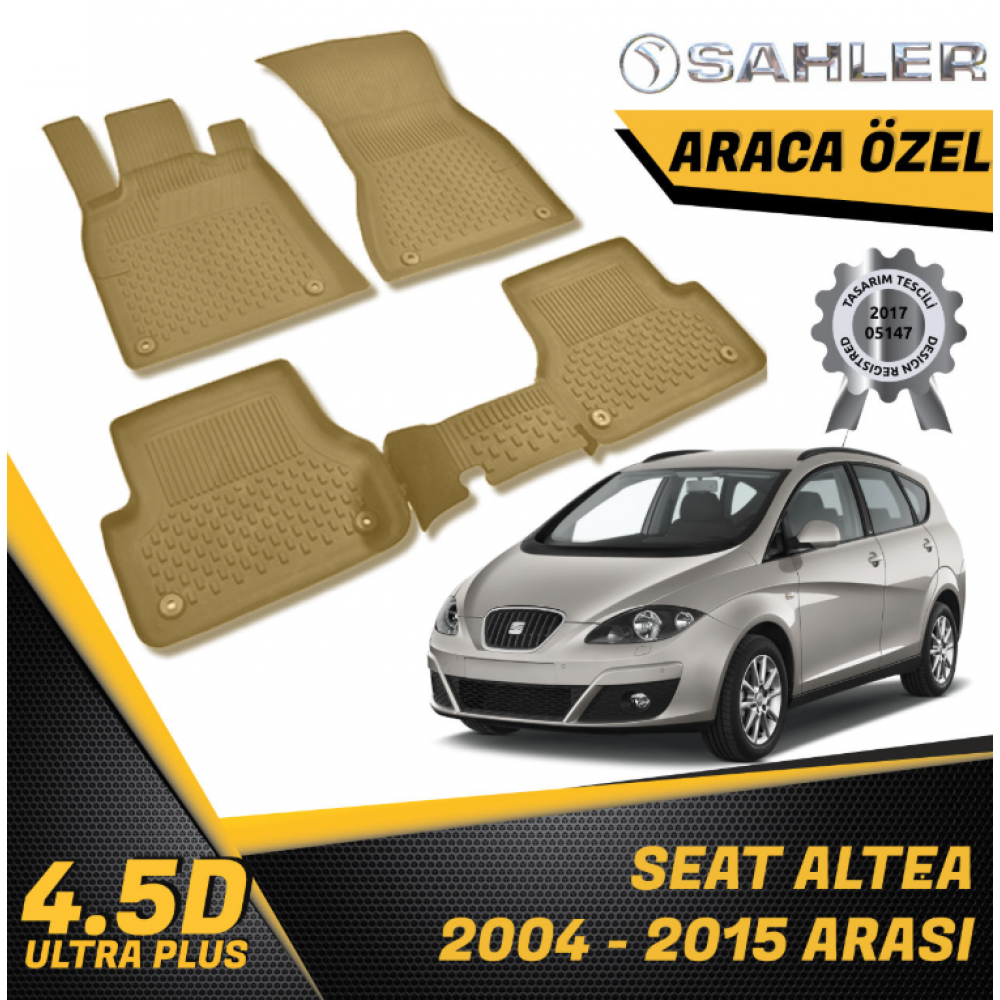  Seat Altea Bej Paspas SAHLER 4.5D Paspas (2004-2015) -- MAYUK Dizayn --