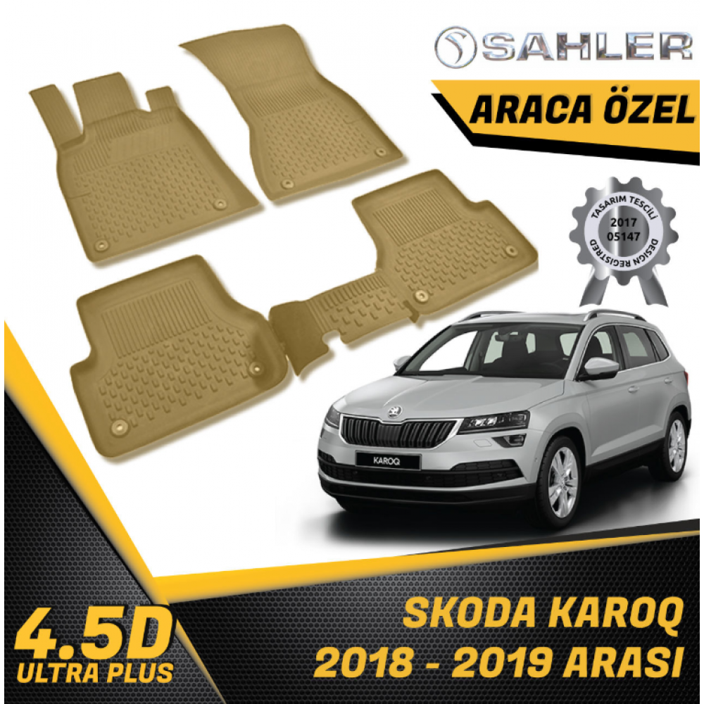  Skoda Karoq Bej Paspas SAHLER 4.5D Paspas (2018-) -- MAYUK Dizayn --