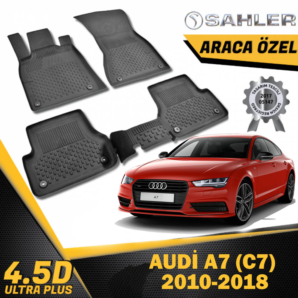 AUDİ A7 (C7) HAVUZLU PASPAS SAHLER 4.5D PASPAS (2010-2018 -- MAYUK DİZAYN --