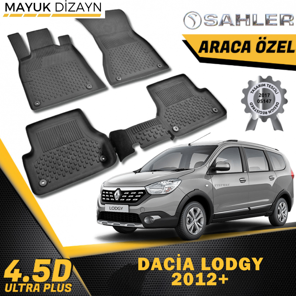 DACİA LODGY 2012+ 4.5D SAHLER PASPAS SADECE ÖN 2 PASPAS