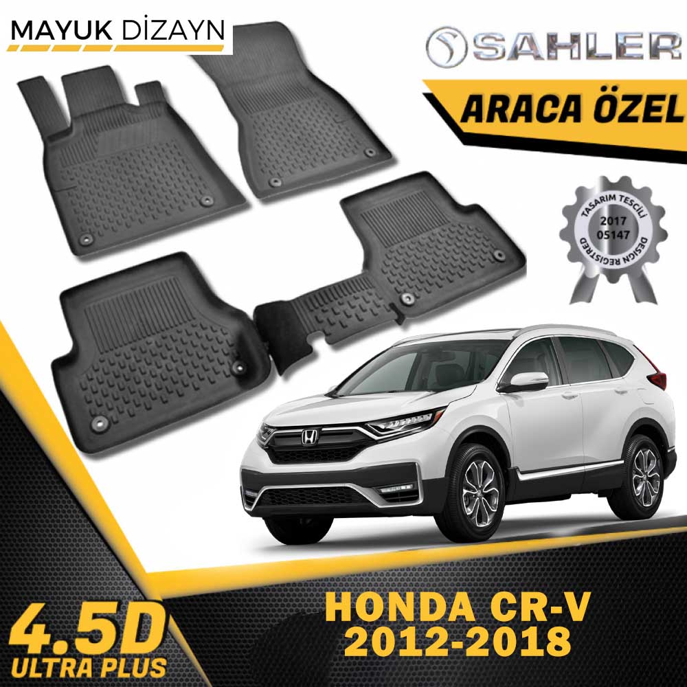  Honda CR-V Havuzlu Paspas SAHLER 4.5D Paspas (2012-2018) -- MAYUK Dizayn --