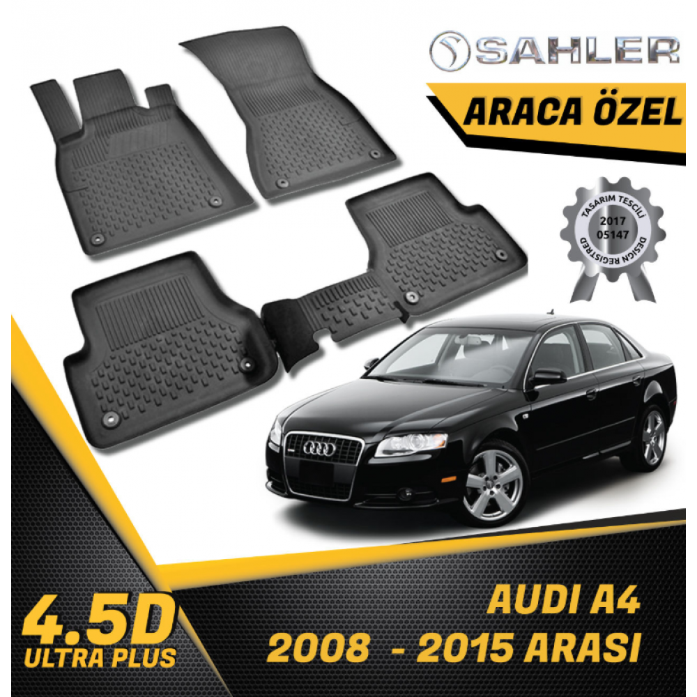  Audi A4 B8 Havuzlu Paspas SAHLER 4.5D Paspas (2008-2015) -- MAYUK Dizayn --