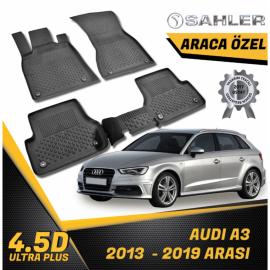  Audi A3 Bej Havuzlu Paspas SAHLER 4.5D Paspas (2013-2019) -- MAYUK Dizayn --