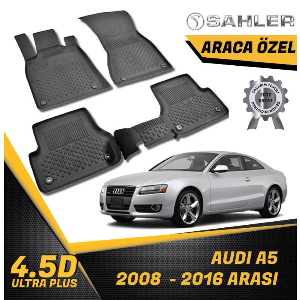  Audi A5 Havuzlu Paspas SAHLER 4.5D Paspas (2008-2016) -- MAYUK Dizayn --