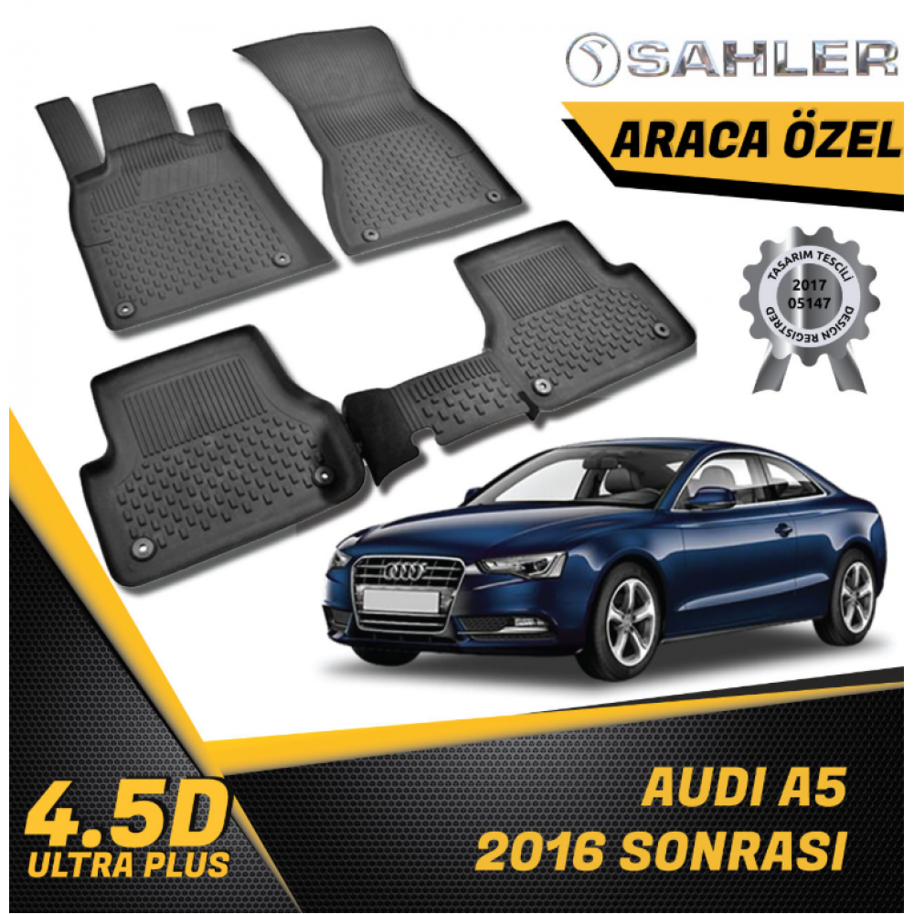  Audi A5 Havuzlu Paspas SAHLER 4.5D Paspas (2016-) -- MAYUK Dizayn --