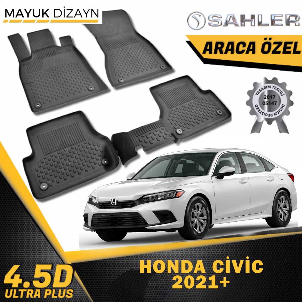 HONDA CİVİC 2021+ 4.5D SAHLER HAVUZLU PASPAS