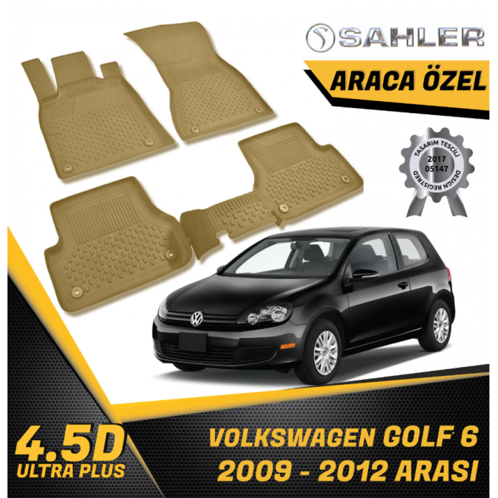  Volkswagen Golf 6 Bej SAHLER 4.5D Paspas (2008-2012) -- MAYUK Dizayn --