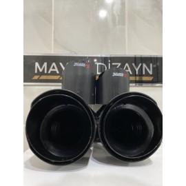 100MM ÇİFTLİ İÇİ SİYAH AKRAPOVİÇ EGZOZ UCU