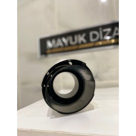 AKRAPOVİC 90mm DIŞI KROM TEKLİ Siyah Egzoz Ucu 1 ADET