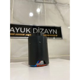  AKRAPOVİC 90mm BMW ÇİZGİSİZ M SPORT Karbon TEKLİ Siyah Egzoz Ucu 1 ADET