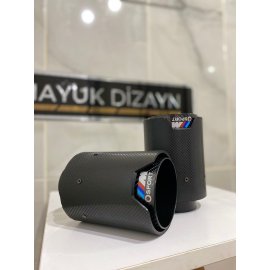 AKRAPOVİC 90mm BMW ÇİZGİSİZ M SPORT Karbon TEKLİ Siyah Egzoz Ucu 2 ADET