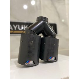 AKRAPOVİC 90mm BMW ÇİZGİSİZ M SPORT Karbon Çiftli Siyah Egzoz Ucu 1 ADET SAĞ