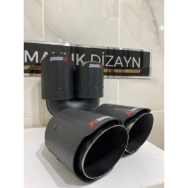 AKRAPOVİC 90mm İÇİ KROM Karbon Egzoz Ucu 1 ADET SAĞ-SOL SET