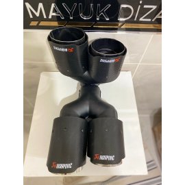 AKRAPOVİC 90mm İÇİ KROM Karbon Egzoz Ucu 1 ADET SAĞ-SOL SET