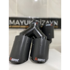 AKRAPOVİC 90MM ÇİFTLİ İÇİ SİYAH AKRAPOVİÇ EGZOZ UCU