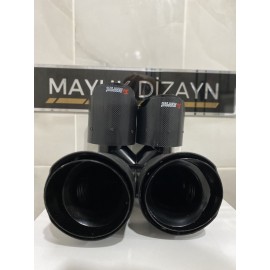 AKRAPOVİC 90MM ÇİFTLİ İÇİ SİYAH AKRAPOVİÇ EGZOZ UCU