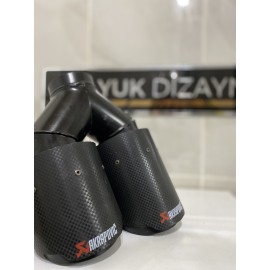 AKRAPOVİC 90MM ÇİFTLİ İÇİ SİYAH AKRAPOVİÇ EGZOZ UCU