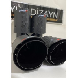 AKRAPOVİC 90MM ÇİFTLİ İÇİ SİYAH AKRAPOVİÇ EGZOZ UCU