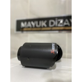 90MM TEKLİ İÇİ SİYAH AKRAPOVİÇ EGZOZ UCU