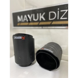 90MM TEKLİ İÇİ SİYAH AKRAPOVİÇ EGZOZ UCU