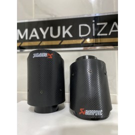 90MM TEKLİ İÇİ SİYAH AKRAPOVİÇ EGZOZ UCU