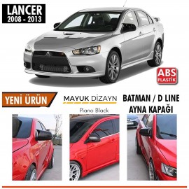  Lancer Batman Yarasa Ayna Kapağı Piano Black / 2008-2013 Ve Montaj Bandı-