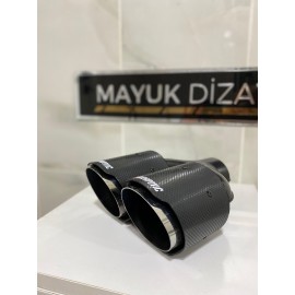 Akrapovic 90mm Krom Çiftli Eşit Egzoz Ucu Her Araca Uyumlu 1 Adet