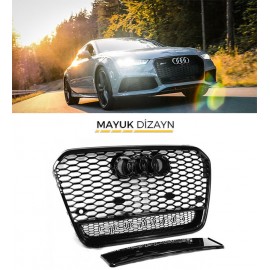 AUDİ A7 4G RS7 Ön Panjur Krom/Gri 2011-2014 --MAYUK Dizayn--