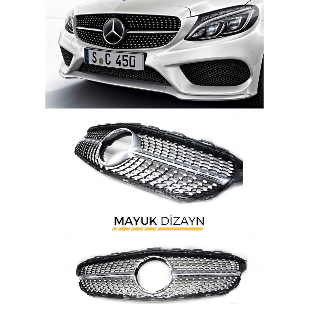 Mercedes W205 Diamond Ön Panjur (2014-) --MAYUK Dizayn--