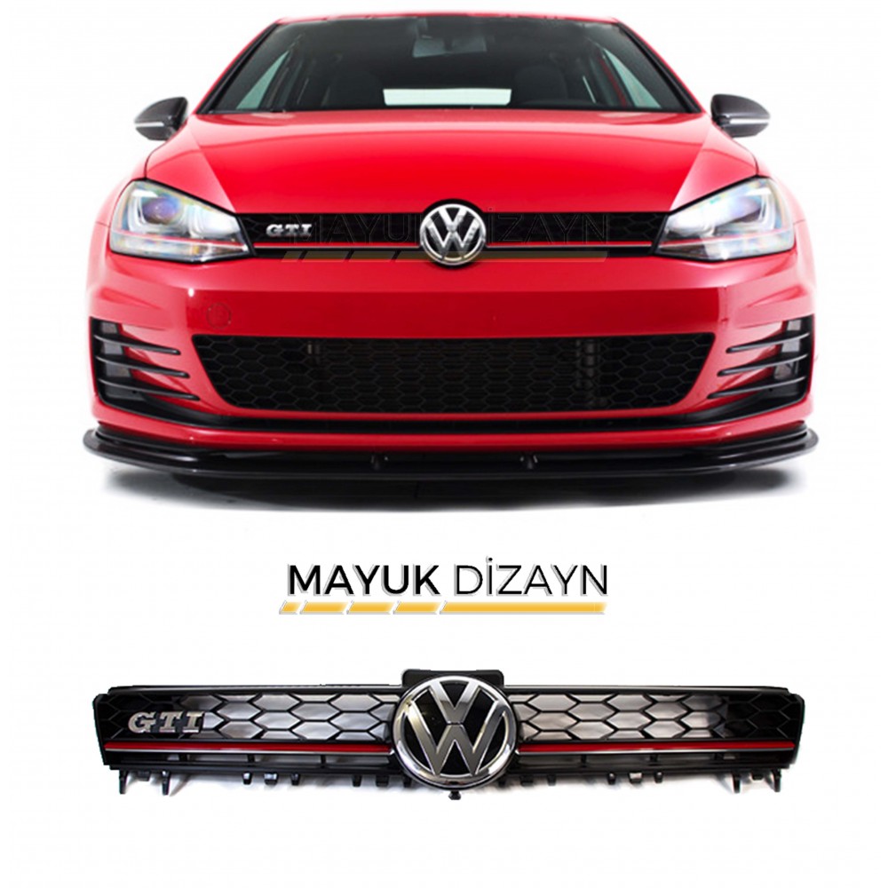 VW Golf 7 GTİ Ön Panjur (2012-) --MAYUK Dizayn-- 