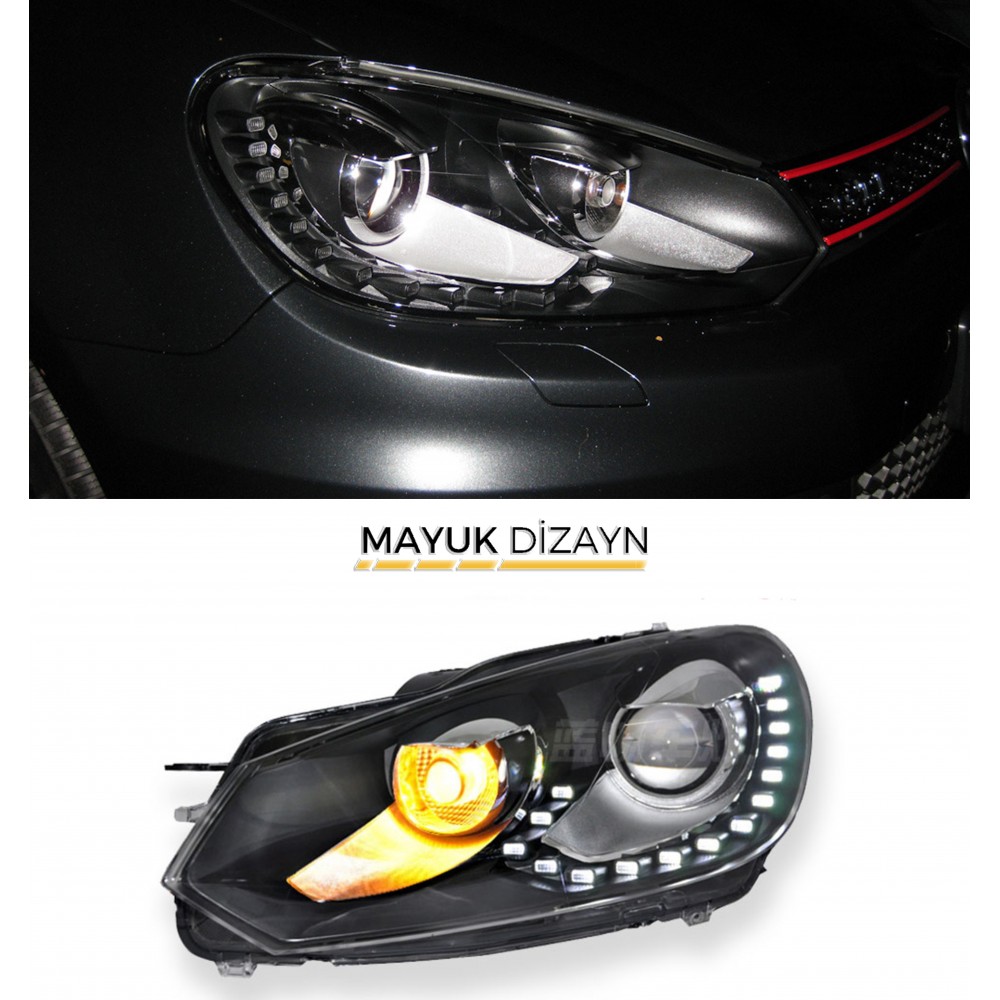 GOLF 6 R20 Ledli Far Seti 2009-2012 --MAYUK Dizayn--